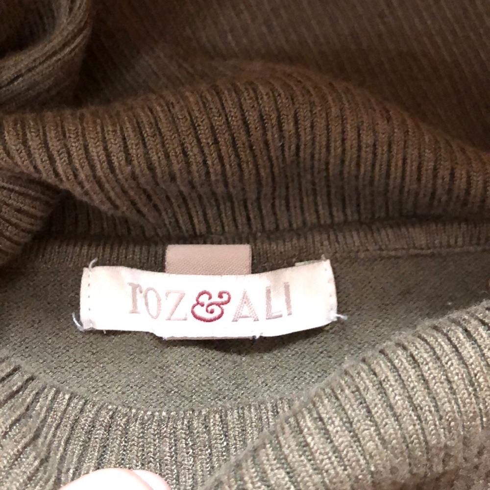 Olive green sweater shirt.